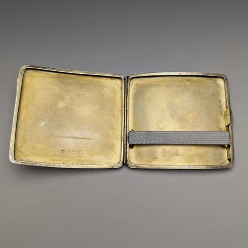 1898年 英国アンティーク 純銀製シガレットケース 96g George Unite